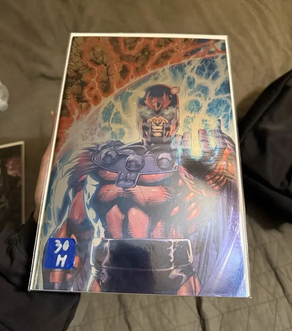 Magneto Foil Comic Book - Magneto Cover Art, Bagged Protective Comic Sleeve